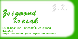 zsigmond kresak business card